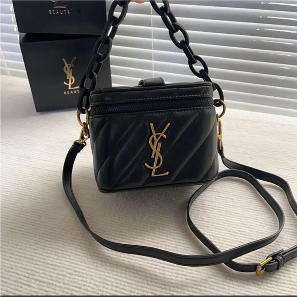 Yves Saint Laurent Beaute VIP Gift Bag Crossbody bag handbag Black New In Box - Picture 13 of 14
